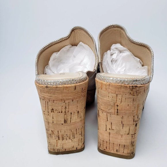 Donald J Pliner Snake Skin Leather Slip On Heels 6M - Picture 5 of 9